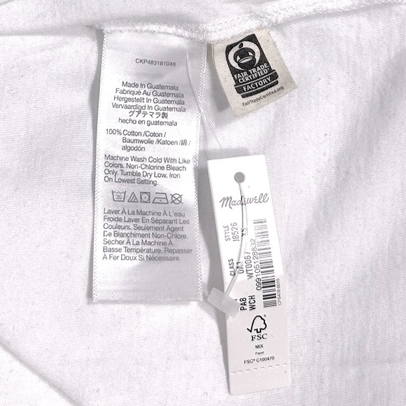 NEW Madewell Northside Vintage Tee Size XS White - Picture 7 of 9